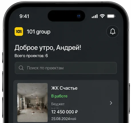 Интерфейс системы 101 group